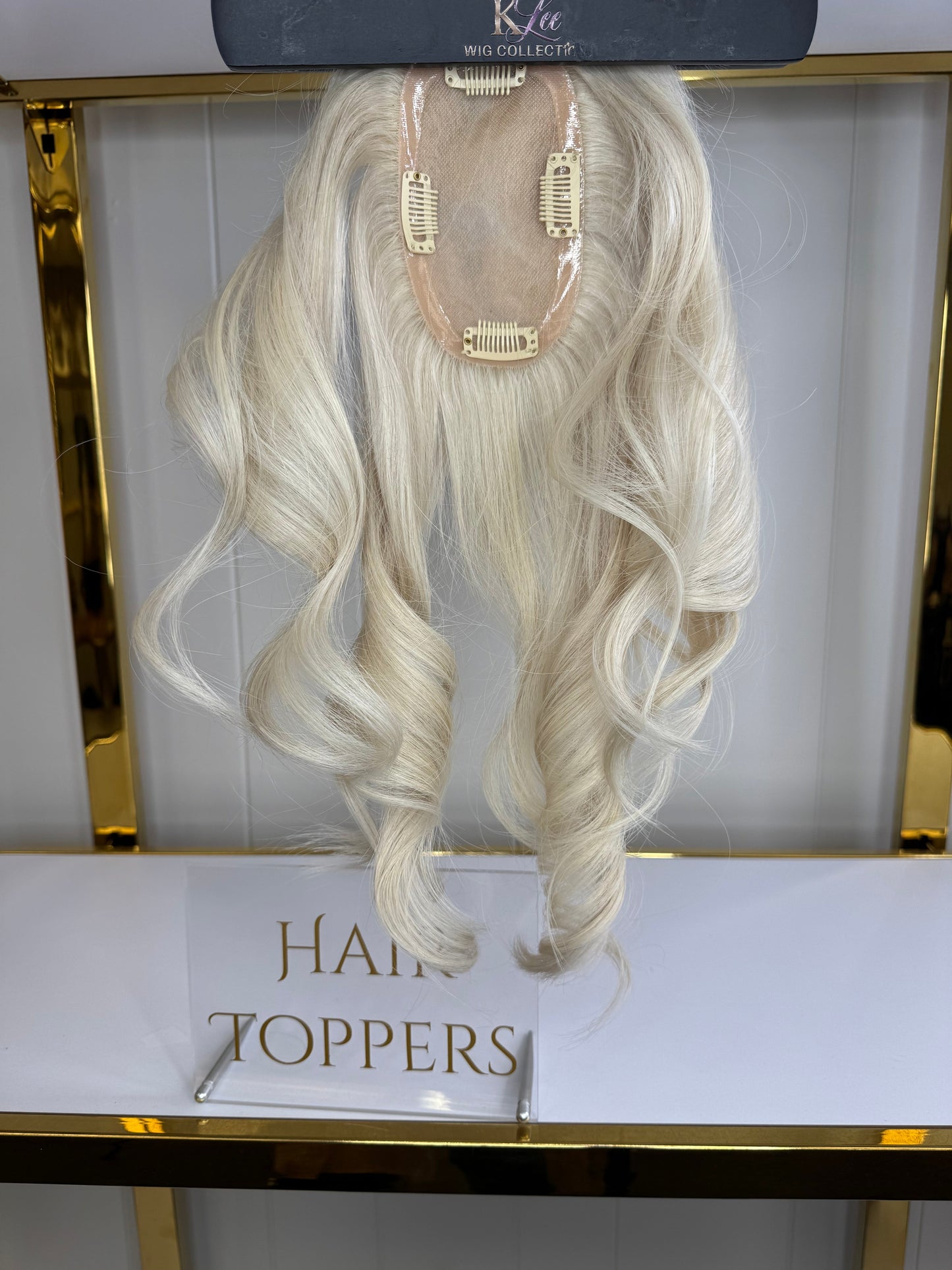 16 inch (3x5) Blonde Silk Mono Base Topper KLee Luxury Wigs