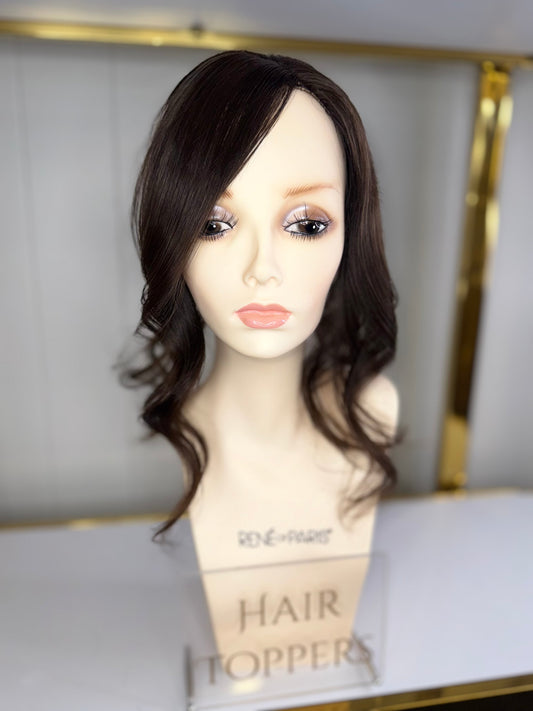 18 inch (3x5) Medium Brown Crown Cover Topper KLee Luxury Wigs